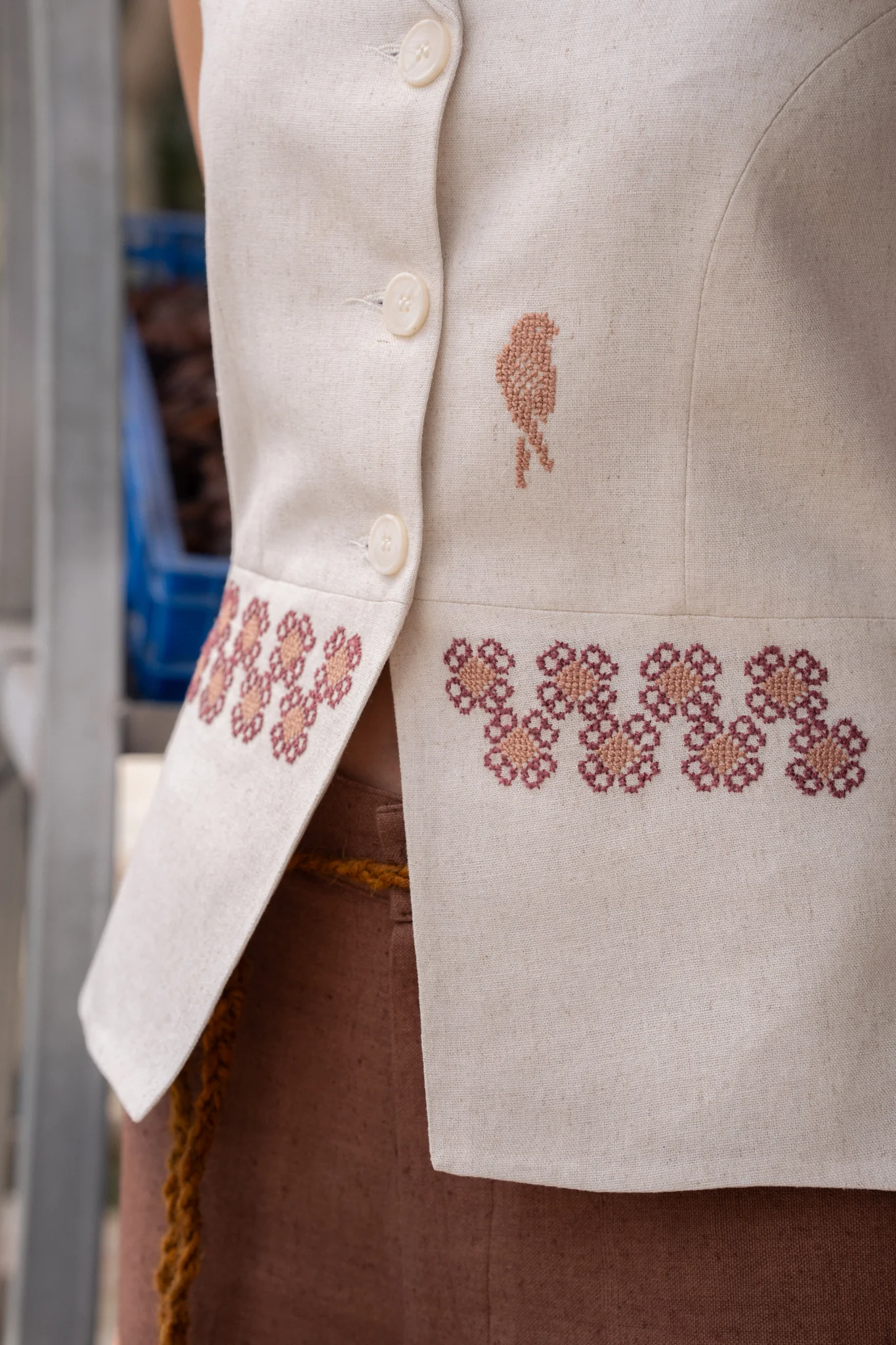 Alia vest (pink tatreez) - Image 3