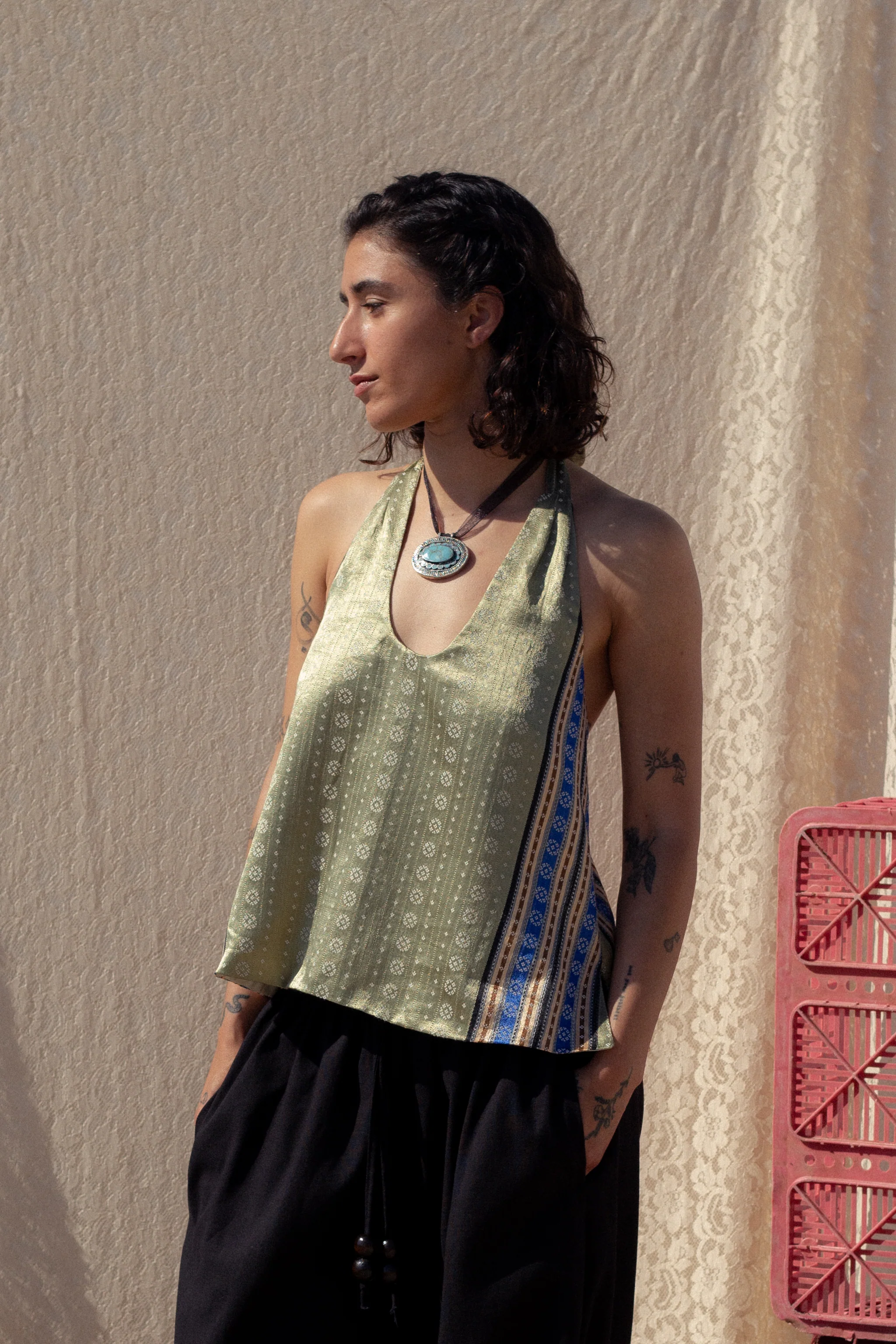 Kenzah halter top (Syrian silk)