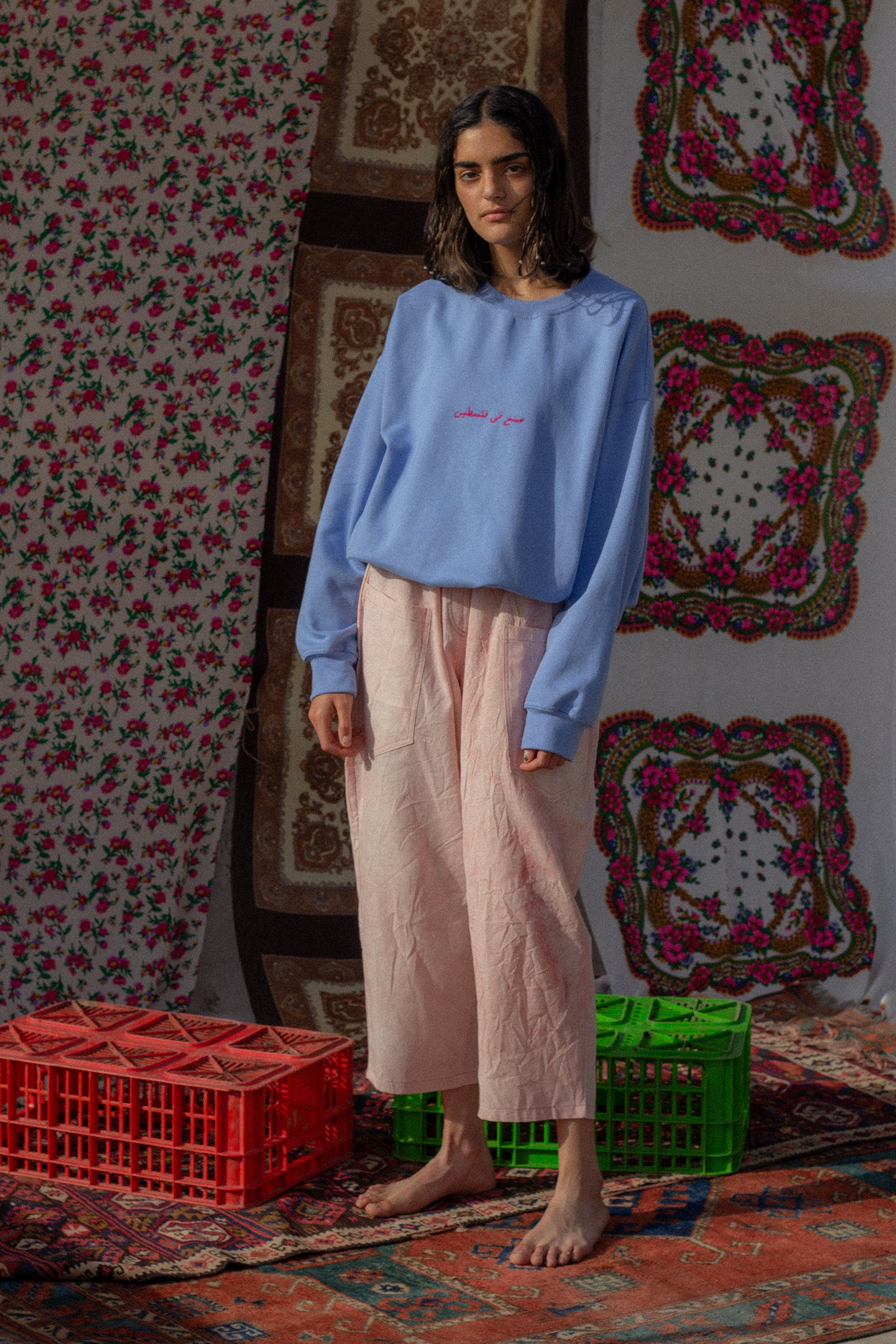 "made in Palestine" oversized sweatshirt - Image 5