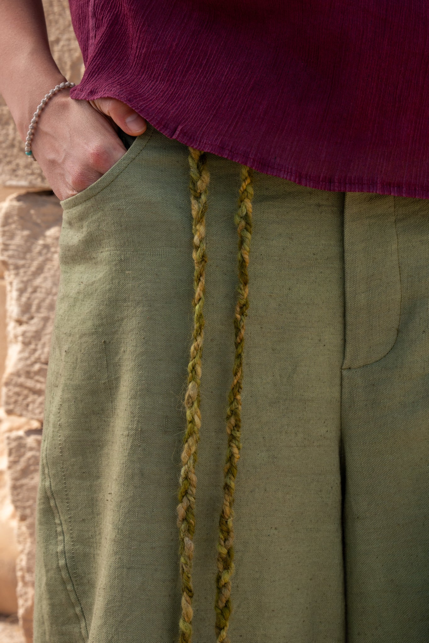 Nihal Barrel Trousers (thyme) - Image 3