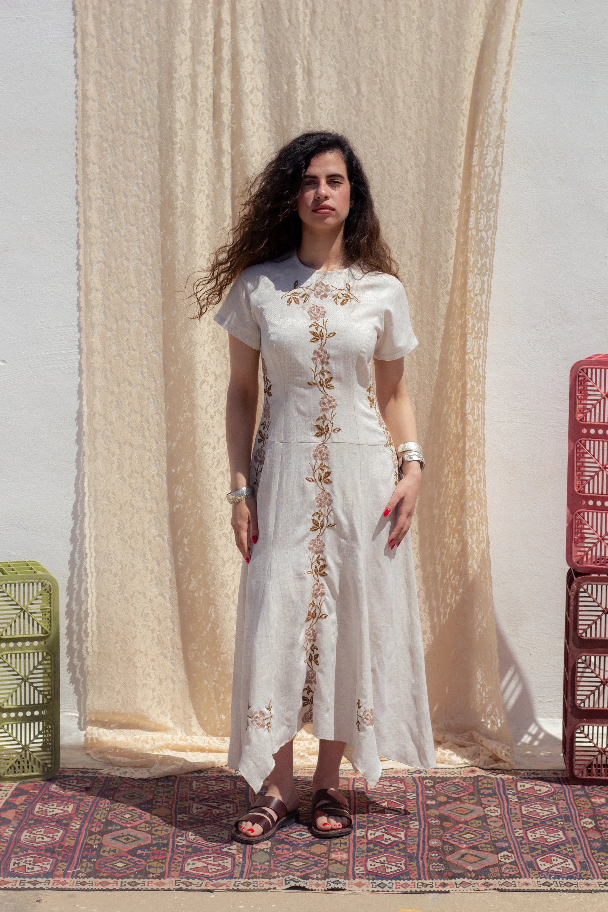 Raya midi dress (embroidered) - Image 6