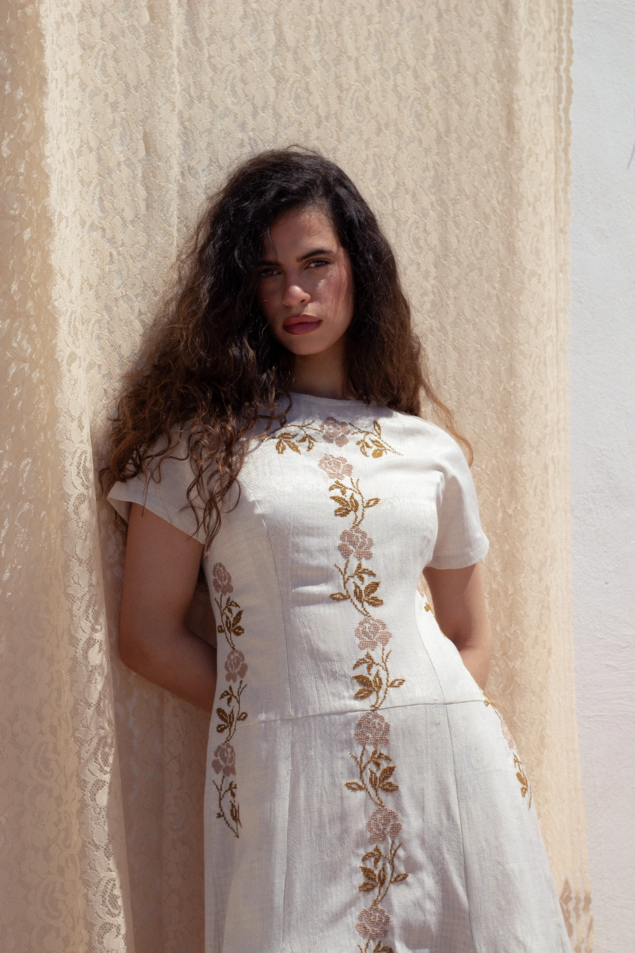 Raya midi dress (embroidered) - Image 8