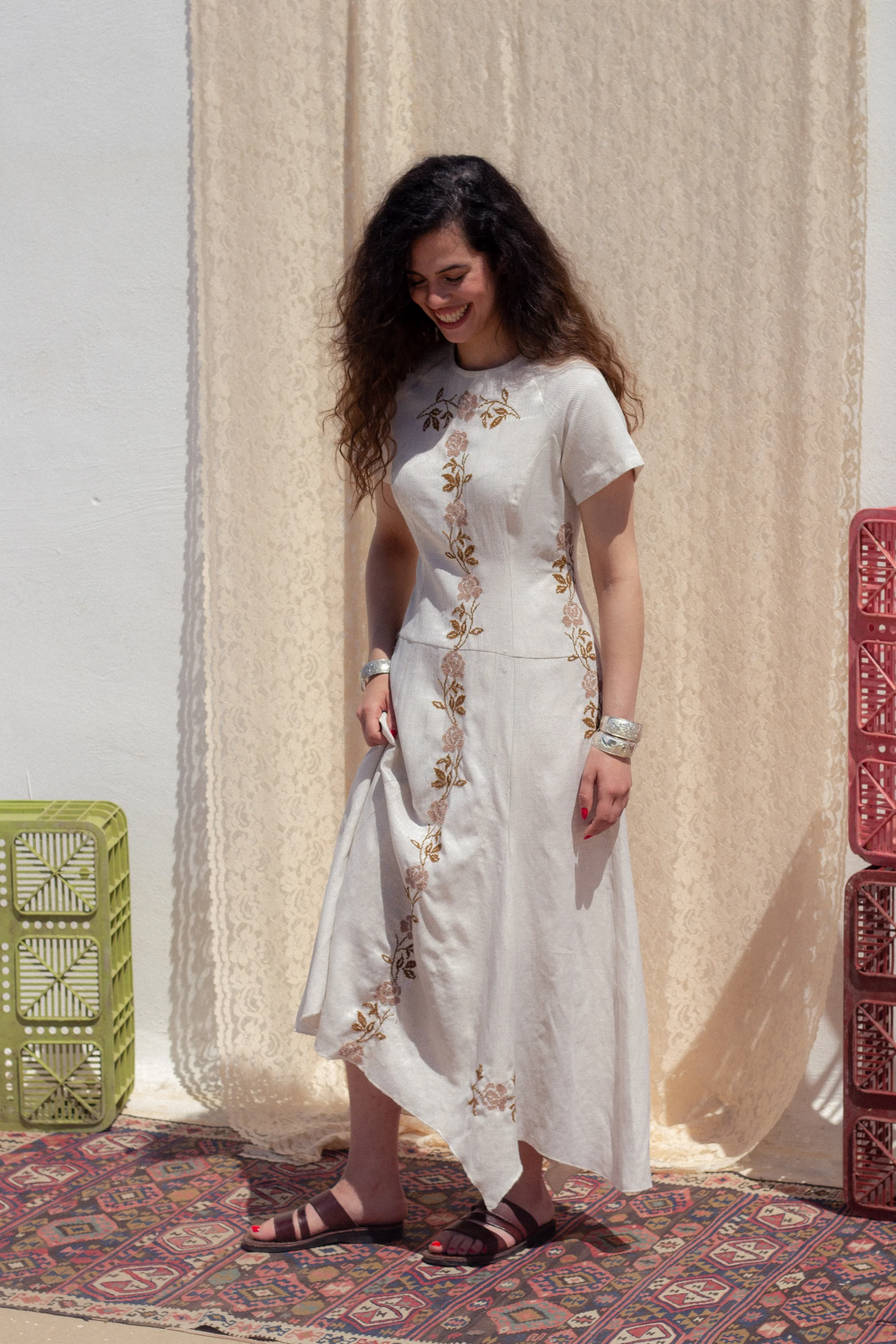 Raya midi dress (embroidered) - Image 9