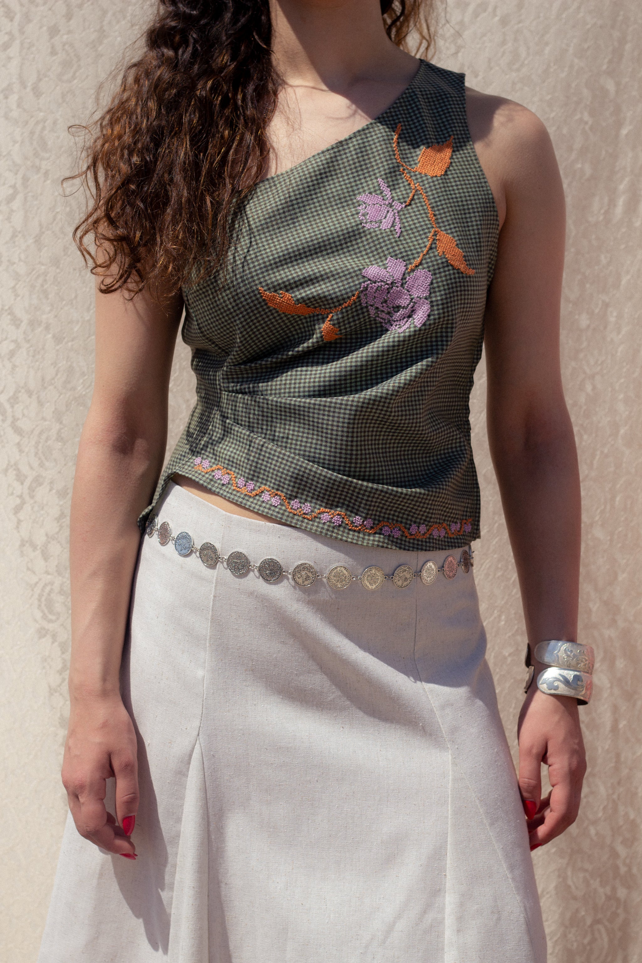 Saria midi skirt (natural linen) - Image 5