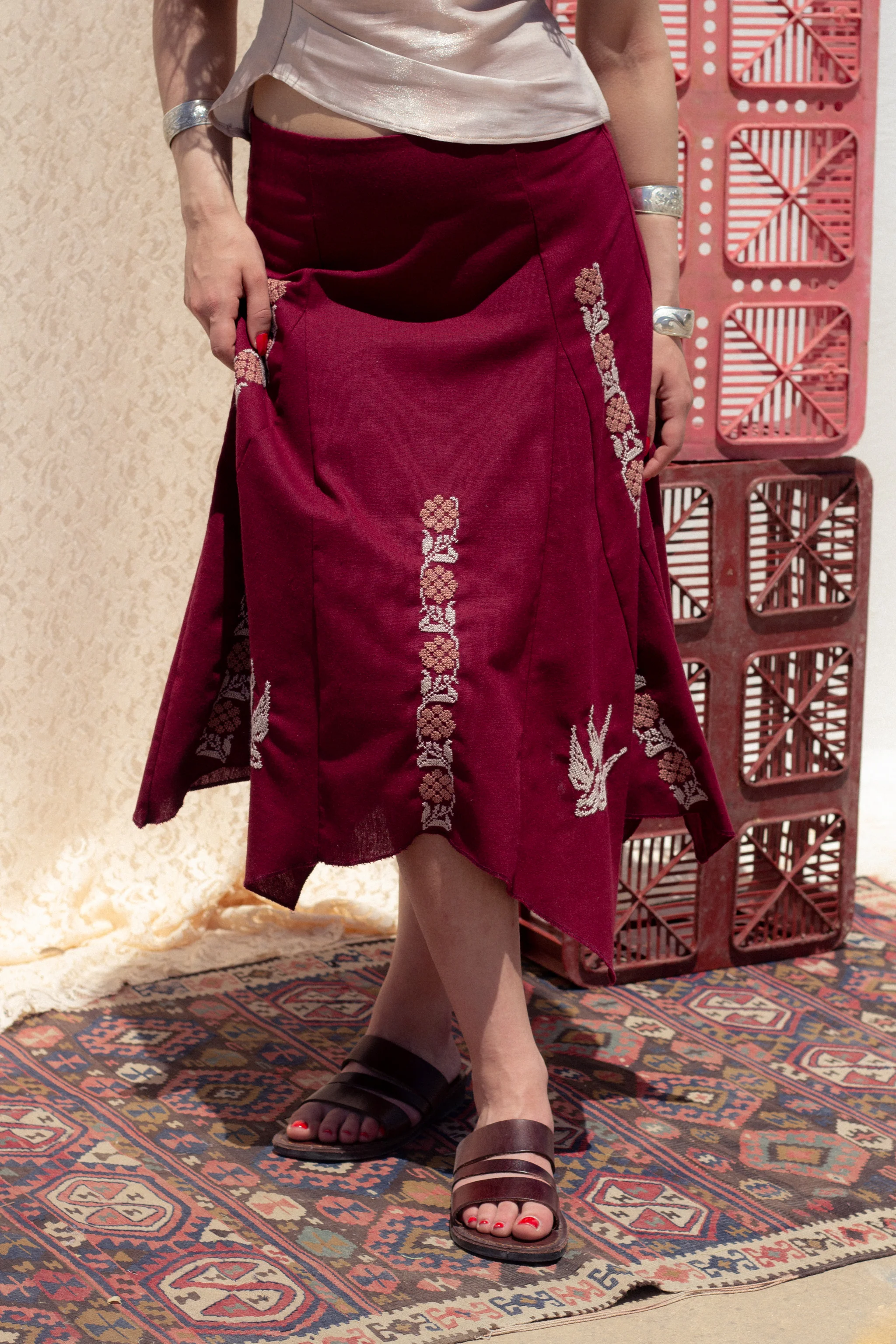 Saria midi skirt (embroidered) - Image 5