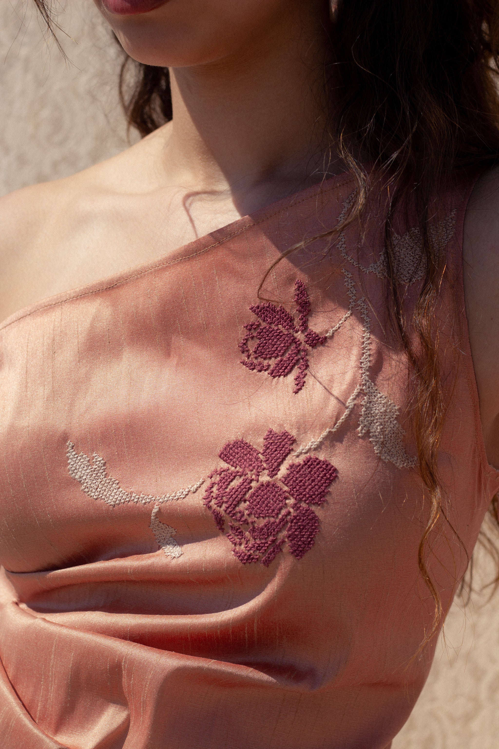 Talia silk top (watermelon silk) - Image 6